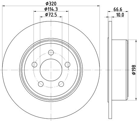 Bremsscheibe Hinterachse Hella Pagid 8DD 355 117-411 von Hella Pagid