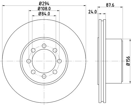 Bremsscheibe Hinterachse Hella Pagid 8DD 355 117-481 von Hella Pagid