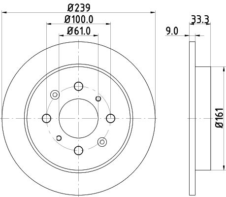 Bremsscheibe Hinterachse Hella Pagid 8DD 355 117-871 von Hella Pagid