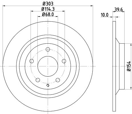 Bremsscheibe Hinterachse Hella Pagid 8DD 355 118-541 von Hella Pagid