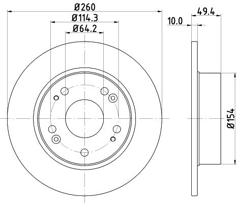 Bremsscheibe Hinterachse Hella Pagid 8DD 355 118-731 von Hella Pagid