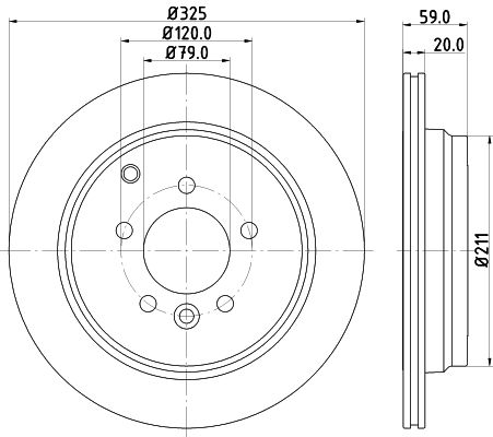 Bremsscheibe Hinterachse Hella Pagid 8DD 355 118-771 von Hella Pagid