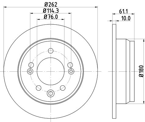 Bremsscheibe Hinterachse Hella Pagid 8DD 355 118-861 von Hella Pagid