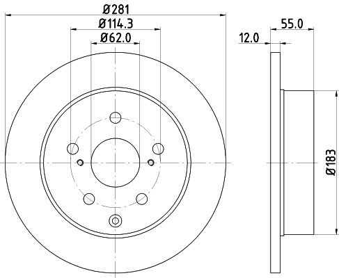 Bremsscheibe Hinterachse Hella Pagid 8DD 355 118-881 von Hella Pagid