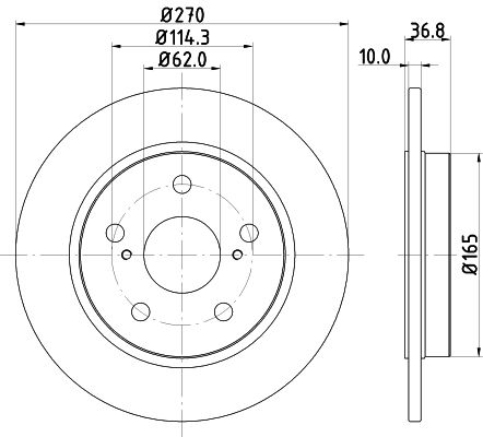 Bremsscheibe Hinterachse Hella Pagid 8DD 355 118-971 von Hella Pagid