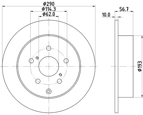 Bremsscheibe Hinterachse Hella Pagid 8DD 355 119-021 von Hella Pagid