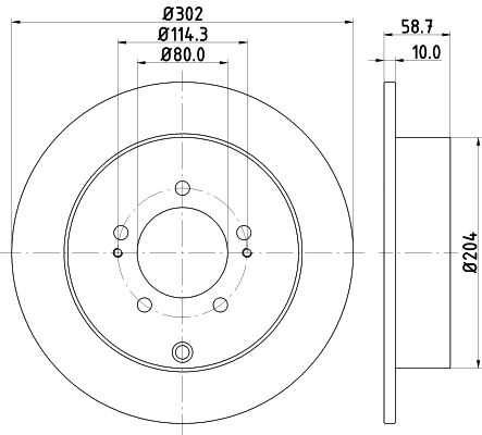 Bremsscheibe Hinterachse Hella Pagid 8DD 355 119-061 von Hella Pagid