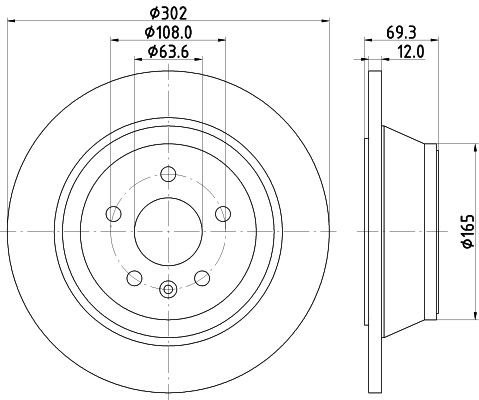 Bremsscheibe Hinterachse Hella Pagid 8DD 355 119-151 von Hella Pagid