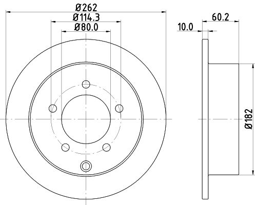 Bremsscheibe Hinterachse Hella Pagid 8DD 355 119-181 von Hella Pagid