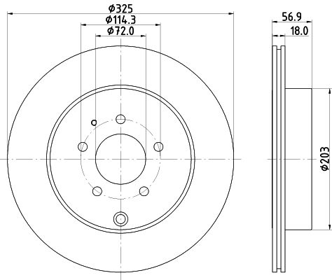 Bremsscheibe Hinterachse Hella Pagid 8DD 355 119-401 von Hella Pagid