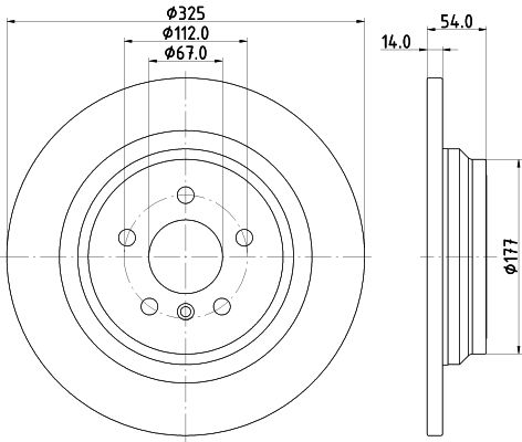 Bremsscheibe Hinterachse Hella Pagid 8DD 355 122-861 von Hella Pagid