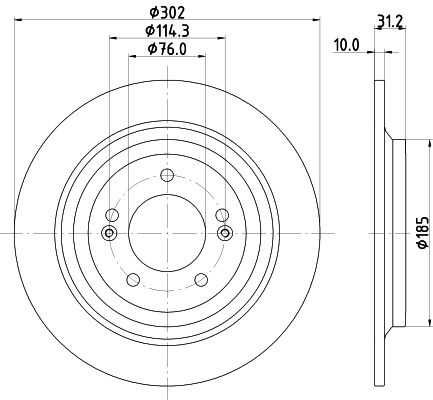 Bremsscheibe Hinterachse Hella Pagid 8DD 355 126-681 von Hella Pagid