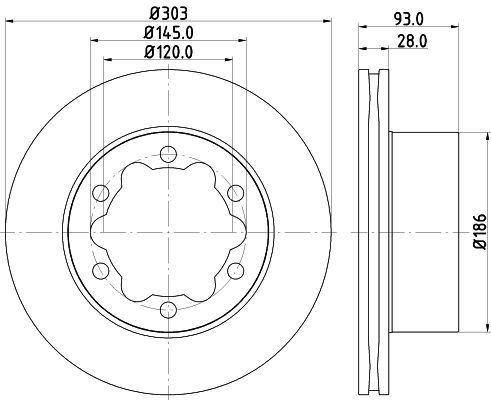 Bremsscheibe Hinterachse Hella Pagid 8DD 355 129-411 von Hella Pagid