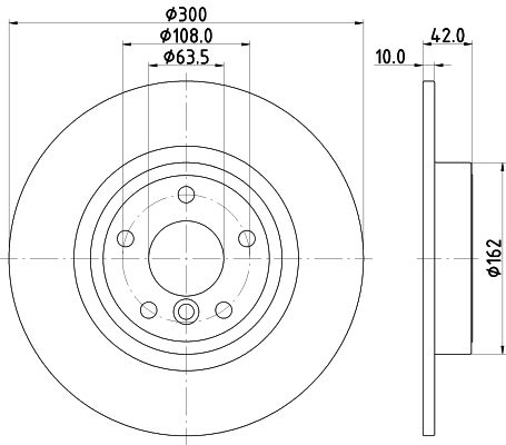 Bremsscheibe Hinterachse Hella Pagid 8DD 355 132-391 von Hella Pagid