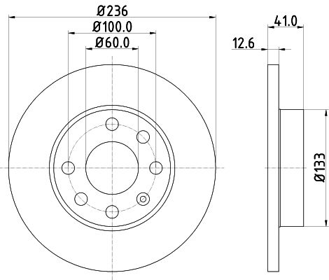 Bremsscheibe Vorderachse Hella Pagid 8DD 355 100-431 von Hella Pagid