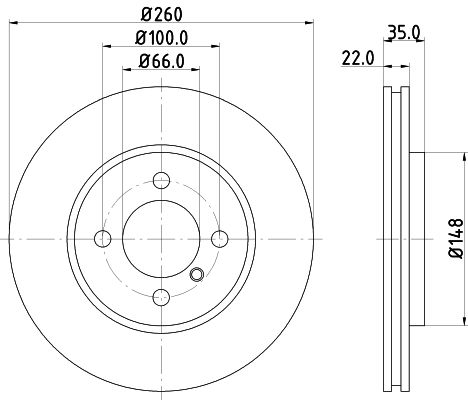 Bremsscheibe Vorderachse Hella Pagid 8DD 355 100-651 von Hella Pagid