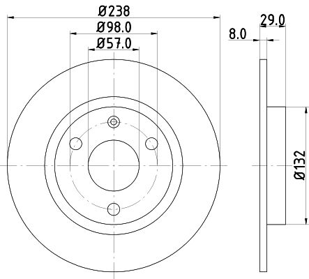 Bremsscheibe Vorderachse Hella Pagid 8DD 355 101-451 von Hella Pagid