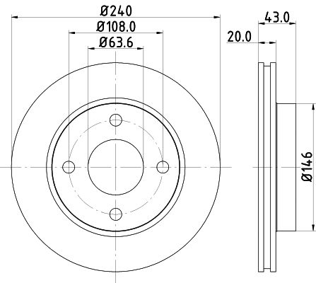 Bremsscheibe Vorderachse Hella Pagid 8DD 355 102-231 von Hella Pagid