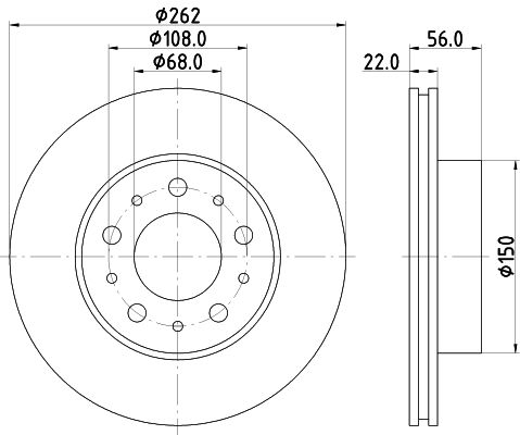 Bremsscheibe Vorderachse Hella Pagid 8DD 355 102-241 von Hella Pagid