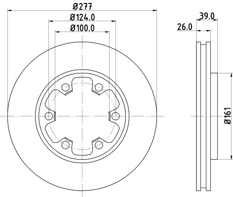 Bremsscheibe Vorderachse Hella Pagid 8DD 355 102-921 von Hella Pagid