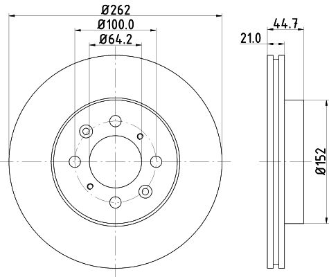 Bremsscheibe Vorderachse Hella Pagid 8DD 355 103-121 von Hella Pagid