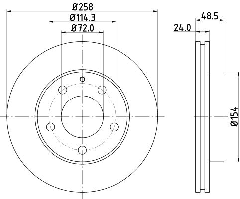 Bremsscheibe Vorderachse Hella Pagid 8DD 355 103-221 von Hella Pagid