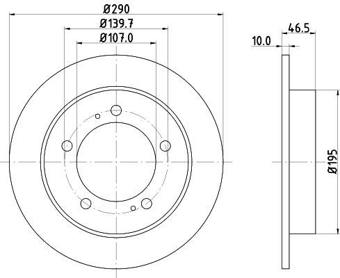 Bremsscheibe Vorderachse Hella Pagid 8DD 355 103-611 von Hella Pagid