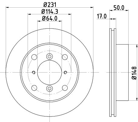 Bremsscheibe Vorderachse Hella Pagid 8DD 355 103-921 von Hella Pagid