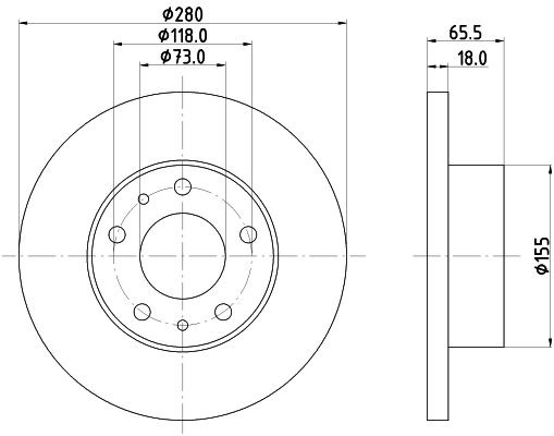 Bremsscheibe Vorderachse Hella Pagid 8DD 355 104-391 von Hella Pagid