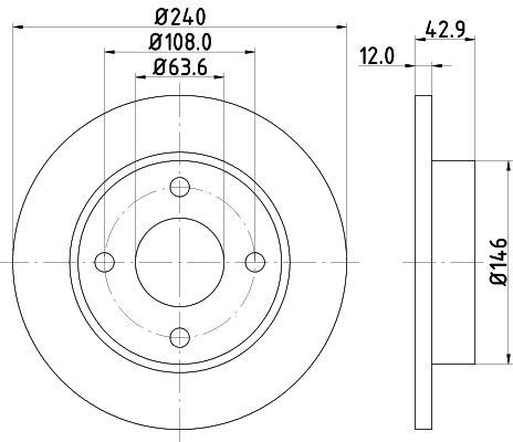 Bremsscheibe Vorderachse Hella Pagid 8DD 355 104-631 von Hella Pagid