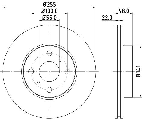 Bremsscheibe Vorderachse Hella Pagid 8DD 355 104-871 von Hella Pagid