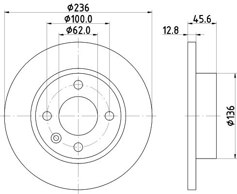 Bremsscheibe Vorderachse Hella Pagid 8DD 355 105-871 von Hella Pagid