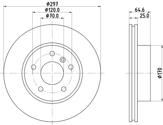 Bremsscheibe Vorderachse Hella Pagid 8DD 355 106-271 von Hella Pagid