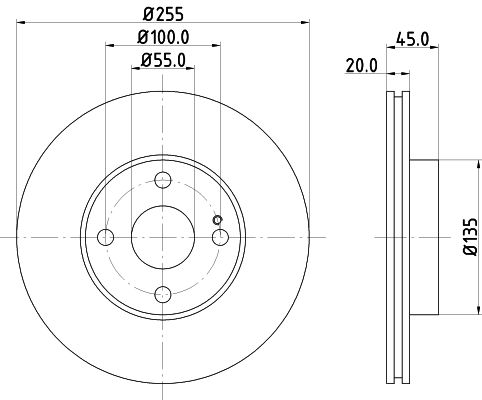 Bremsscheibe Vorderachse Hella Pagid 8DD 355 106-491 von Hella Pagid