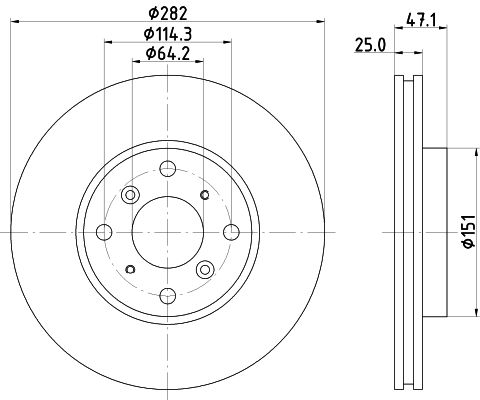 Bremsscheibe Vorderachse Hella Pagid 8DD 355 108-131 von Hella Pagid