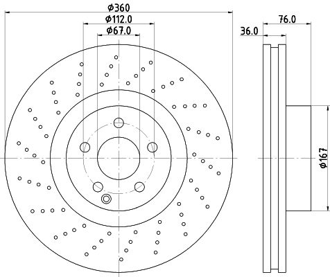 Bremsscheibe Vorderachse Hella Pagid 8DD 355 110-181 von Hella Pagid