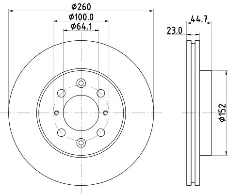 Bremsscheibe Vorderachse Hella Pagid 8DD 355 110-321 von Hella Pagid