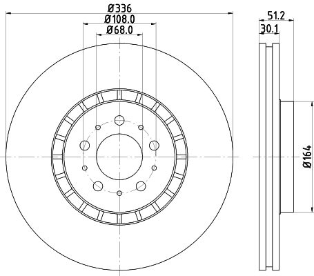 Bremsscheibe Vorderachse Hella Pagid 8DD 355 110-591 von Hella Pagid