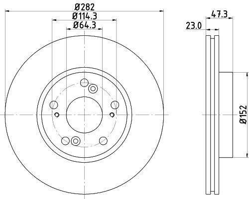 Bremsscheibe Vorderachse Hella Pagid 8DD 355 110-631 von Hella Pagid