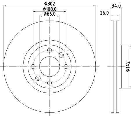 Bremsscheibe Vorderachse Hella Pagid 8DD 355 111-321 von Hella Pagid