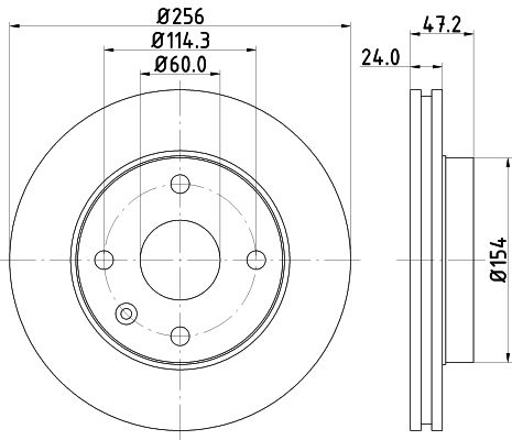 Bremsscheibe Vorderachse Hella Pagid 8DD 355 111-351 von Hella Pagid