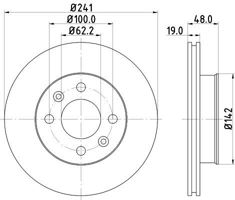 Bremsscheibe Vorderachse Hella Pagid 8DD 355 111-431 von Hella Pagid