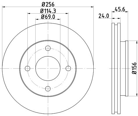 Bremsscheibe Vorderachse Hella Pagid 8DD 355 111-511 von Hella Pagid