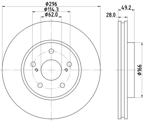 Bremsscheibe Vorderachse Hella Pagid 8DD 355 111-681 von Hella Pagid