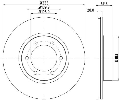 Bremsscheibe Vorderachse Hella Pagid 8DD 355 111-861 von Hella Pagid