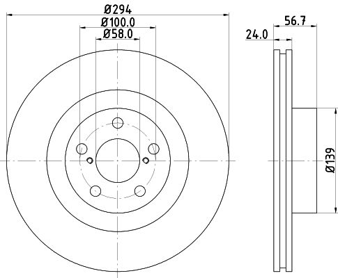 Bremsscheibe Vorderachse Hella Pagid 8DD 355 112-051 von Hella Pagid