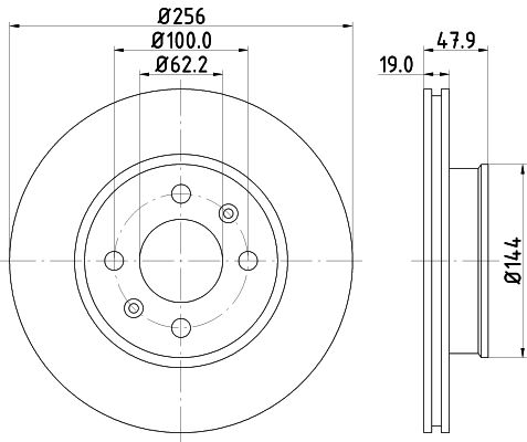 Bremsscheibe Vorderachse Hella Pagid 8DD 355 112-471 von Hella Pagid