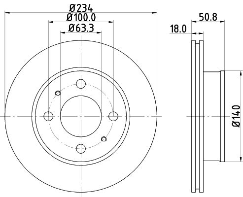 Bremsscheibe Vorderachse Hella Pagid 8DD 355 112-761 von Hella Pagid