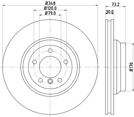 Bremsscheibe Vorderachse Hella Pagid 8DD 355 113-531 von Hella Pagid