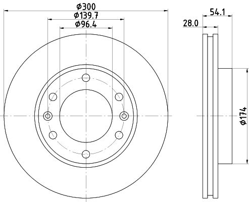 Bremsscheibe Vorderachse Hella Pagid 8DD 355 114-341 von Hella Pagid